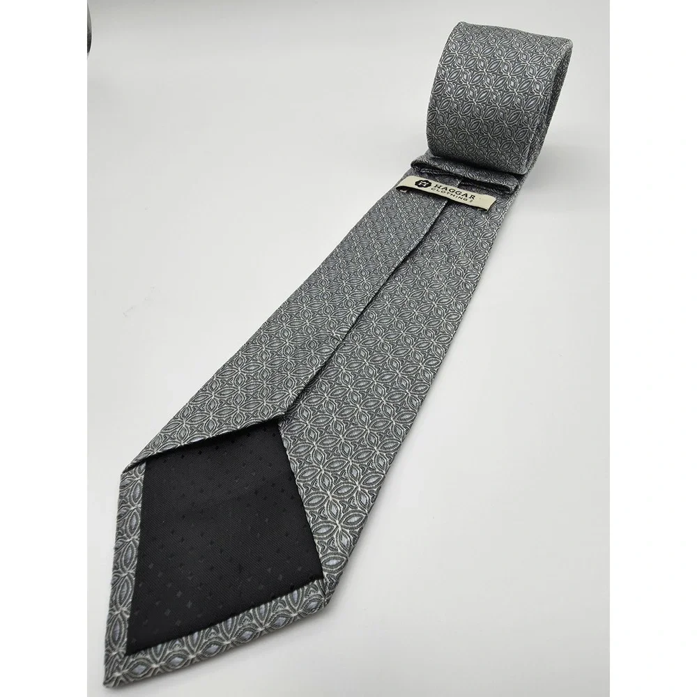 Haggar Blue Green Geometric Silk Men's Tie Necktie 58